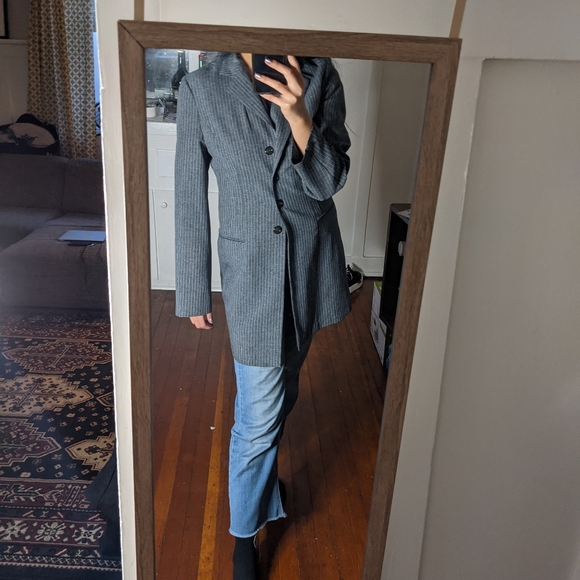 Vintage long pinstripe blazer - Picture 6 of 8